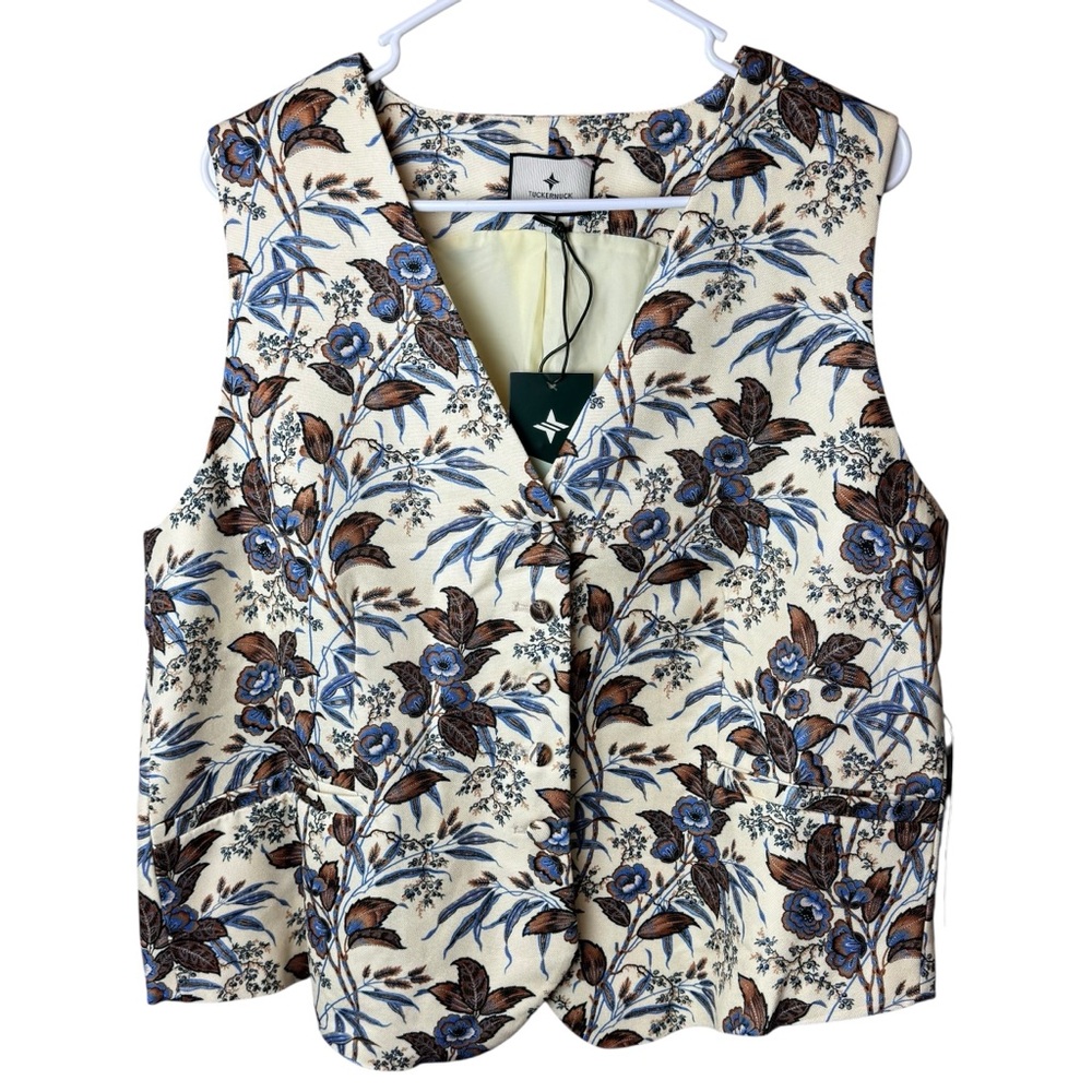 Tuckernuck Montrose Chintz Martine Vest Floral Sleeveless